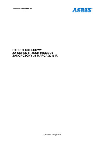 Miniature ASBISc Enterprises Rapport trimestriel 2015-q1