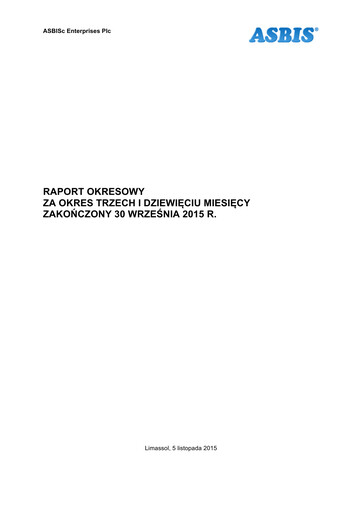 Miniature ASBISc Enterprises Rapport trimestriel 2015-q3