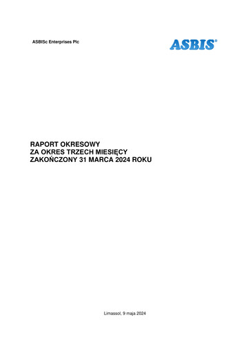 Miniature ASBISc Enterprises Rapport trimestriel 2024-q1