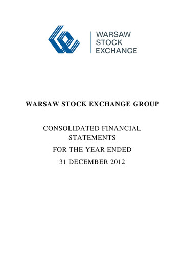 Thumbnail Gielda Papierów Wartosciowych w Warszawie Financial Statement 2012