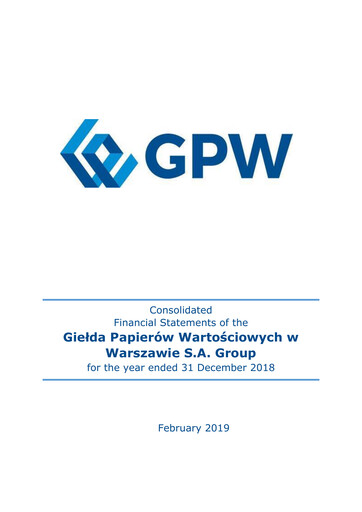 Thumbnail Gielda Papierów Wartosciowych w Warszawie Financial Statement 2018