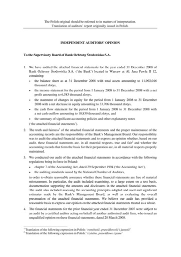 Thumbnail Bank Ochrony Srodowiska Financial Statement 2008