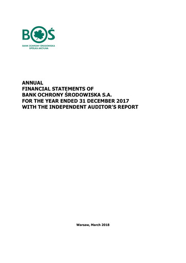 Thumbnail Bank Ochrony Srodowiska Financial Statement 2017