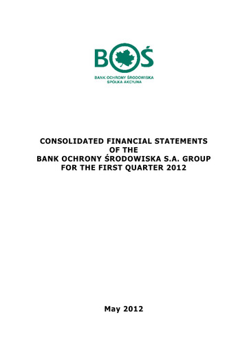 Thumbnail Bank Ochrony Srodowiska Quarterly Report 2012-q1