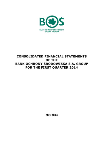 Thumbnail Bank Ochrony Srodowiska Quarterly Report 2014-q1
