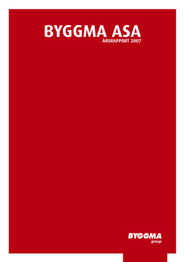 Thumbnail Byggma ASA Annual Report 2007