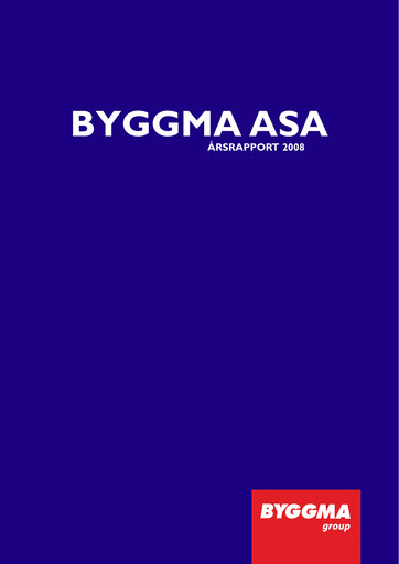 Thumbnail Byggma ASA Annual Report 2008