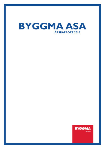 Thumbnail Byggma ASA Annual Report 2010