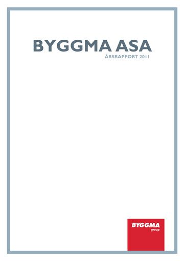 Thumbnail Byggma ASA Annual Report 2011