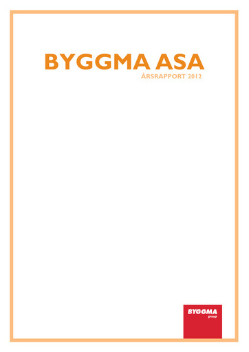 Thumbnail Byggma ASA Annual Report 2012