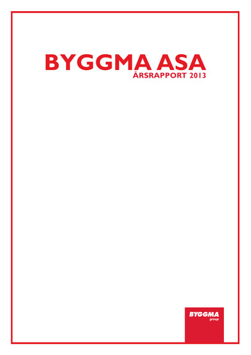 Thumbnail Byggma ASA Annual Report 2013