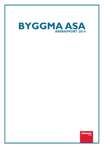 Thumbnail Byggma ASA Annual Report 2014
