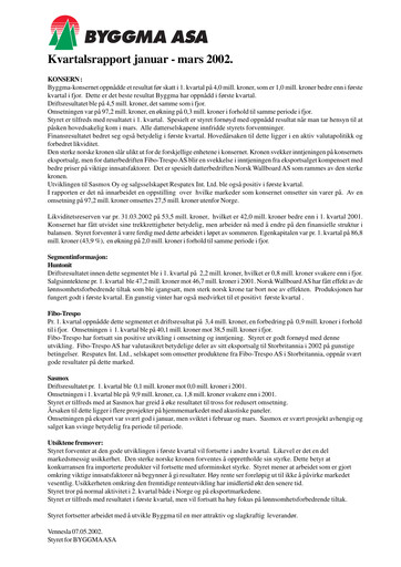 Thumbnail Byggma ASA Quarterly Report 2002-q1