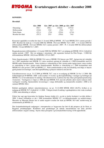 Thumbnail Byggma ASA Quarterly Report 2008-q4