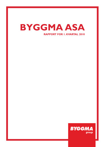 Thumbnail Byggma ASA Quarterly Report 2010-q1
