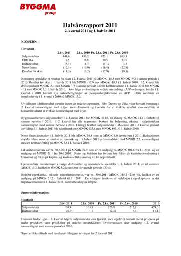 Thumbnail Byggma ASA Quarterly Report 2011-q2