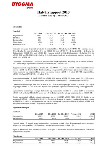 Thumbnail Byggma ASA Quarterly Report 2013-q2