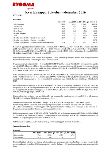 Thumbnail Byggma ASA Quarterly Report 2016-q4