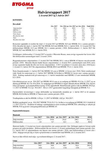Thumbnail Byggma ASA Quarterly Report 2017-q2
