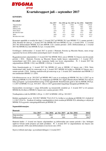 Thumbnail Byggma ASA Quarterly Report 2017-q3