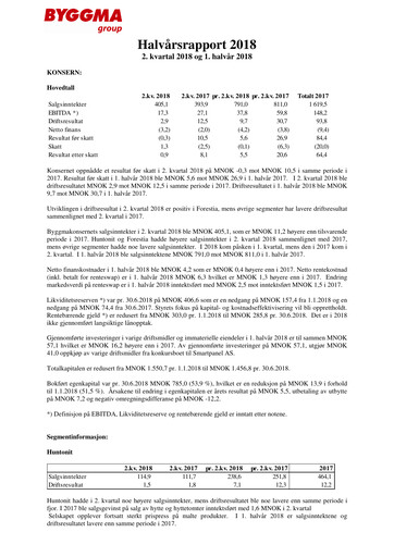 Thumbnail Byggma ASA Quarterly Report 2018-q2