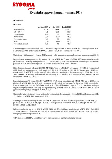 Thumbnail Byggma ASA Quarterly Report 2019-q1