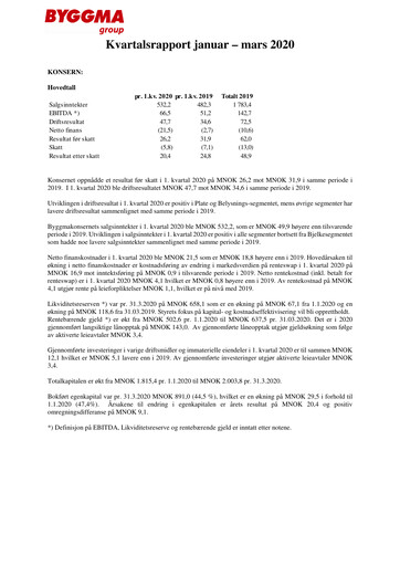 Thumbnail Byggma ASA Quarterly Report 2020-q1