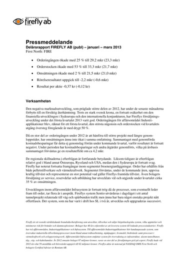 Thumbnail Firefly AB Quarterly Report 2013-q1