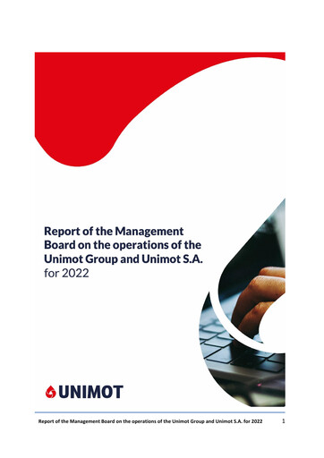 Thumbnail Unimot Annual Report 2022