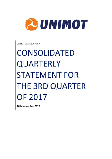Thumbnail Unimot Quarterly Report 2017-q3