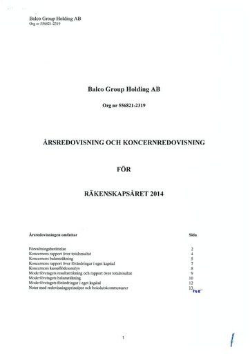 Thumbnail Balco Group Annual Report 2014