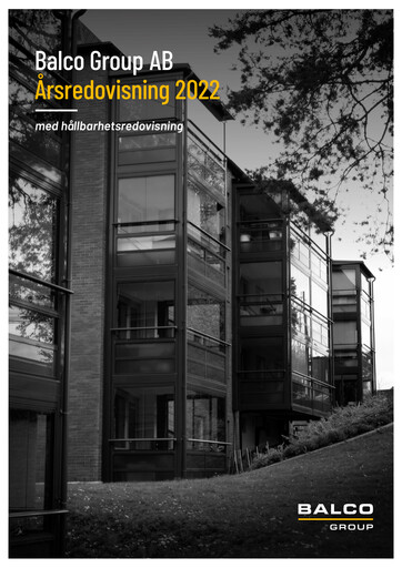 Miniature Balco Group Rapport annuel 2022