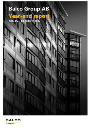 Miniature Balco Group Rapport trimestriel 2022-q4