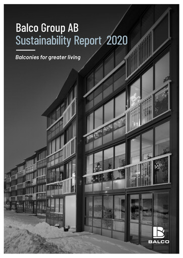 Thumbnail Balco Group Sustainability Report 2020