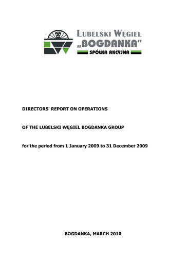 Thumbnail Lubelski Wegiel Bogdanka Financial Report 2009