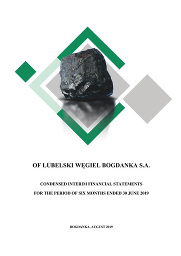 Thumbnail Lubelski Wegiel Bogdanka Half-year Report 2019-h1