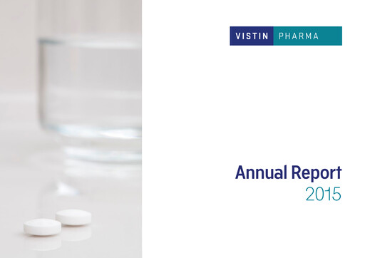 Thumbnail Vistin Pharma Annual Report 2015