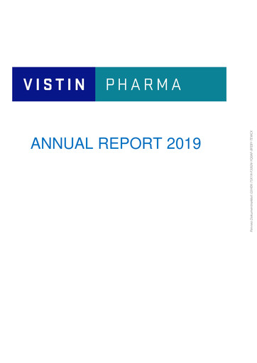 Thumbnail Vistin Pharma Annual Report 2019