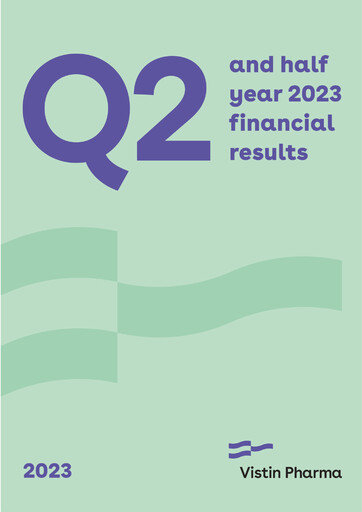 Miniature Vistin Pharma Rapport semestriel 2023-h1