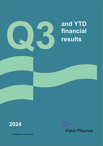 Vorschaubild Vistin Pharma Quartalsbericht 2024-q3