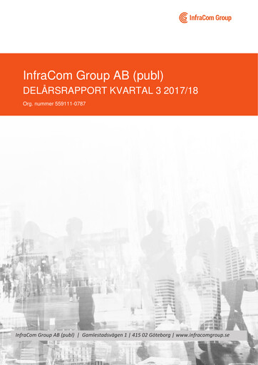 Thumbnail InfraCom Group AB Quarterly Report 2017-2018-q3