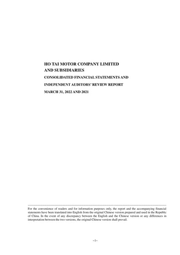 Thumbnail Hotai Motor
 Quarterly Report 2022-q1