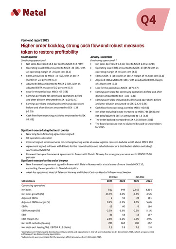 Thumbnail Netel Holding Financial Report 2025