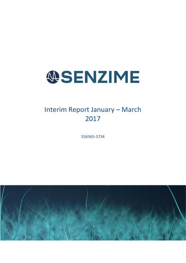 Miniature Senzime AB Rapport trimestriel 2017-q1