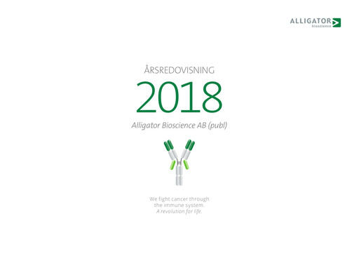 Thumbnail Alligator Bioscience AB Annual Report 2018