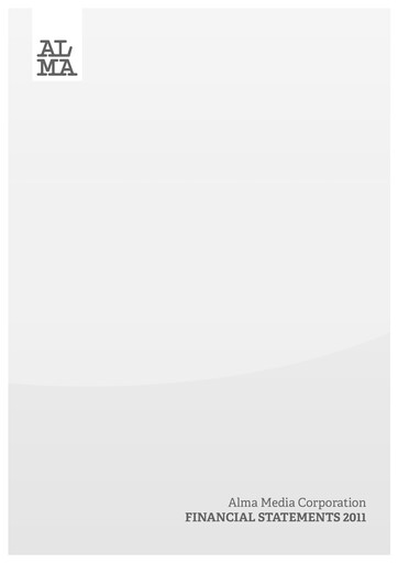 Thumbnail Alma Media Financial Statement 2011