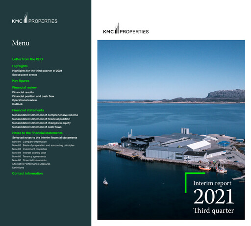 Miniature KMC Properties Rapport trimestriel 2021-q3