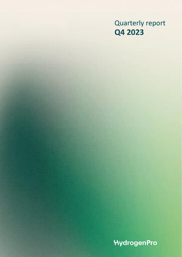 Thumbnail HydrogenPro ASA Quarterly Report 2023-q4