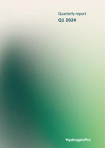 Thumbnail HydrogenPro ASA Quarterly Report 2024-q1