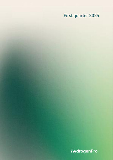 Thumbnail HydrogenPro ASA Quarterly Report 2025-q1